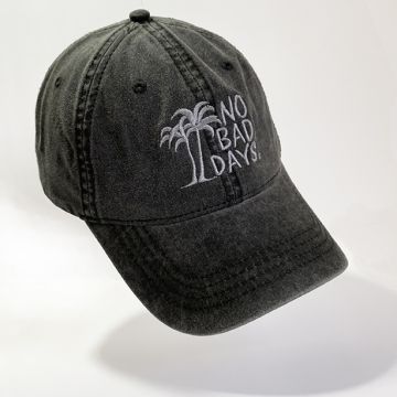 No Bad Days BioWashed Polo Cap - Charcoal